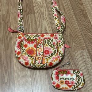 Vera Bradley Folkloric Crossbody and Coin Case